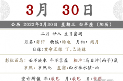 2022年农历二月二十八是几月几号