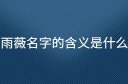  雨薇名字的含义是什么 ,雨薇名字的寓意怎么样