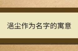  浥尘作为名字的寓意 ,尘字名字的寓意