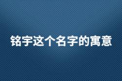  铭宇这个名字的寓意 ,铭宇这个名字的寓意付铭宇