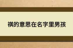  祺的意思在名字里男孩 ,祺的意思在名字里男孩取名