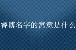  睿博名字的寓意是什么 ,睿博名字的寓意是什么含义