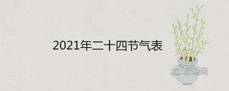 2021年二十四节气表农历时间查询