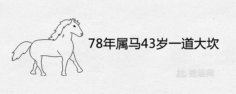 78年属马43岁一道大坎是什么