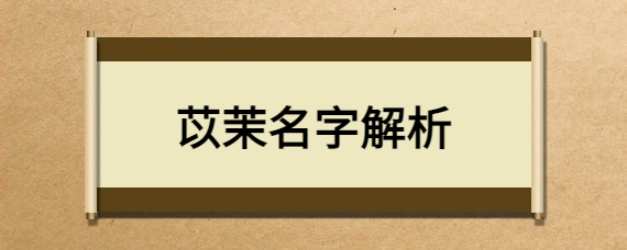 苡茉名字解析