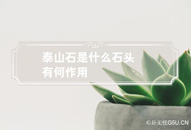 泰山石是什么石头有何作用