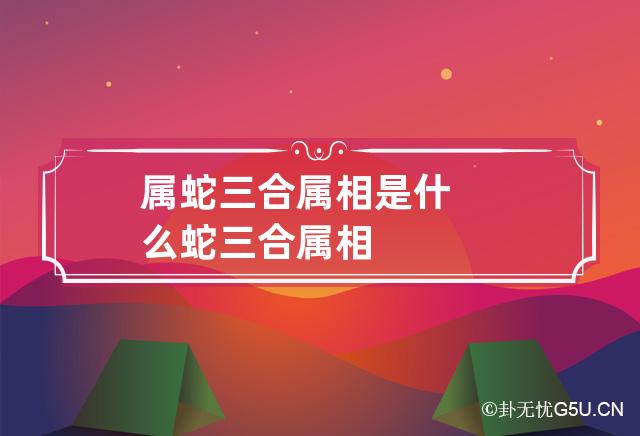 属蛇三合属相是什么 蛇 三合属相