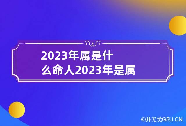 2023年属是什么命人 2023年是属什么年是什么命