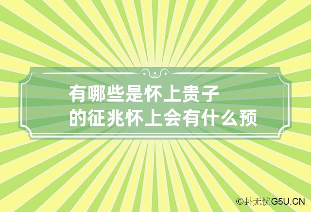 有哪些是怀上贵子的征兆 怀上会有什么预兆