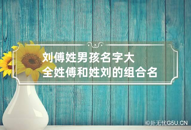 刘傅姓男孩名字大全 姓傅和姓刘的组合名字