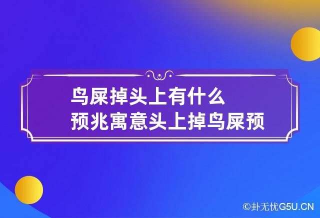 鸟屎掉头上有什么预兆寓意 头上掉鸟屎预示着什么