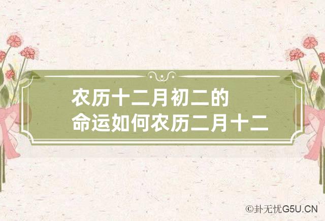 农历十二月初二的命运如何 农历二月十二出生的人命运如何