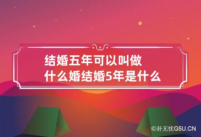 结婚五年可以叫做什么婚 结婚5年是什么婚