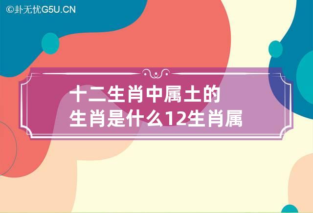 十二生肖中属土的生肖是什么 12生肖属土的动物