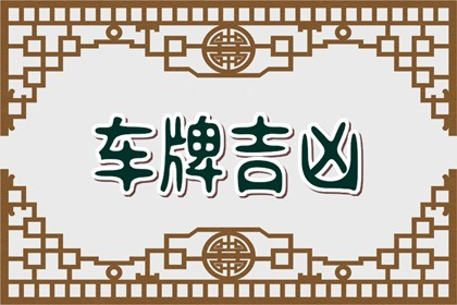 数字磁场车牌号平安招财 适合做车牌的数字