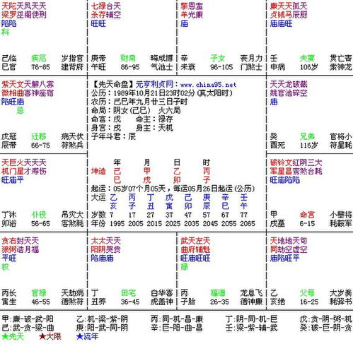 紫微斗数108星详细解析