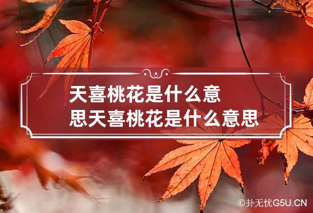 天喜桃花是什么意思 天喜桃花是什么意思是什么