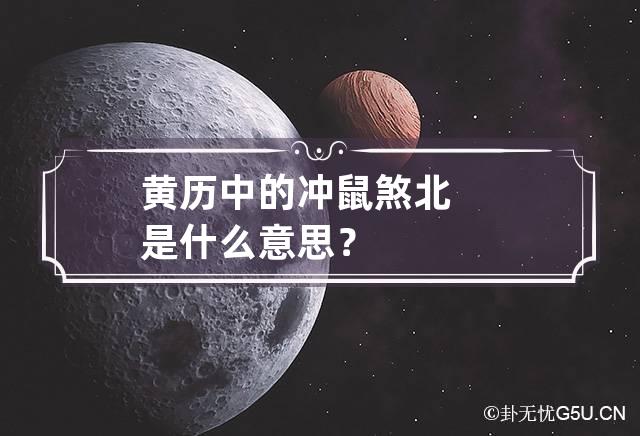 黄历中的冲鼠煞北是什么意思？