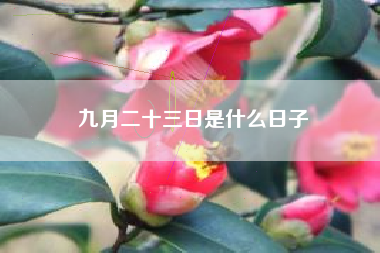 九月二十三日是什么日子