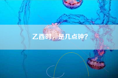 乙酉时，是几点钟？