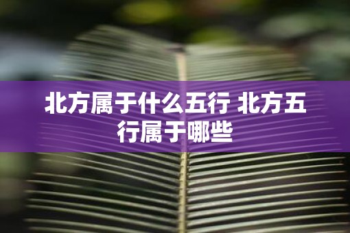 北方属于什么五行 北方五行属于哪些