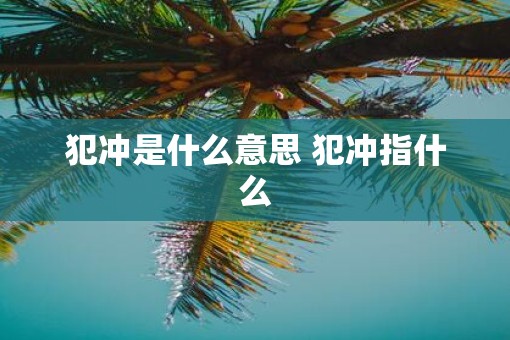 犯冲是什么意思 犯冲指什么