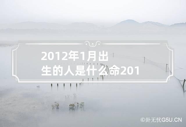 2012年1月出生的人是什么命 2012年1月是什么命五行属什么