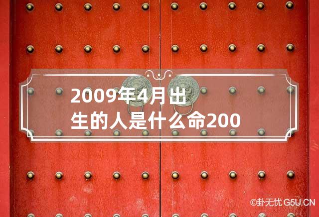 2009年4月出生的人是什么命 2009年4月出生的人是什么命人