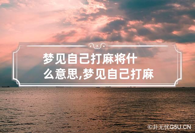 梦见自己打麻将什么意思,梦见自己打麻将的含义