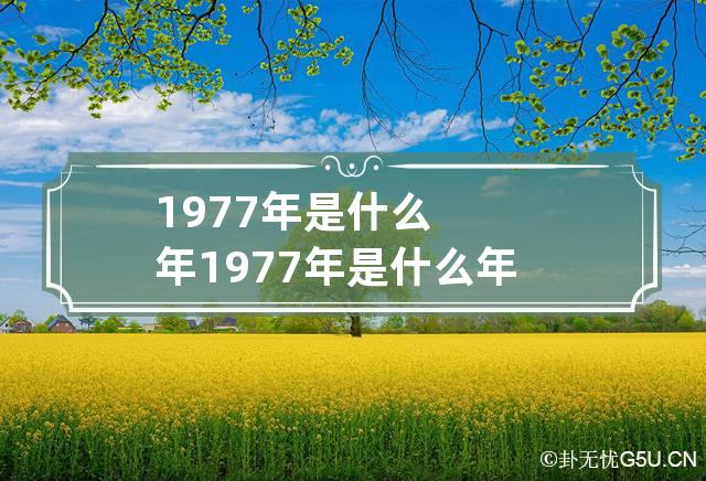 1977年是什么年 1977年是什么年生肖