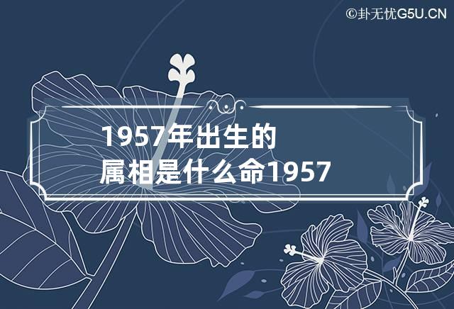 1957年出生的属相是什么命 1957年出生属什么生肖属相