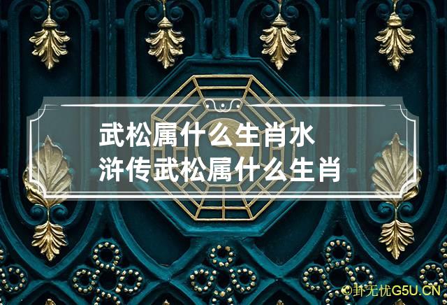 武松属什么生肖 水浒传武松属什么生肖